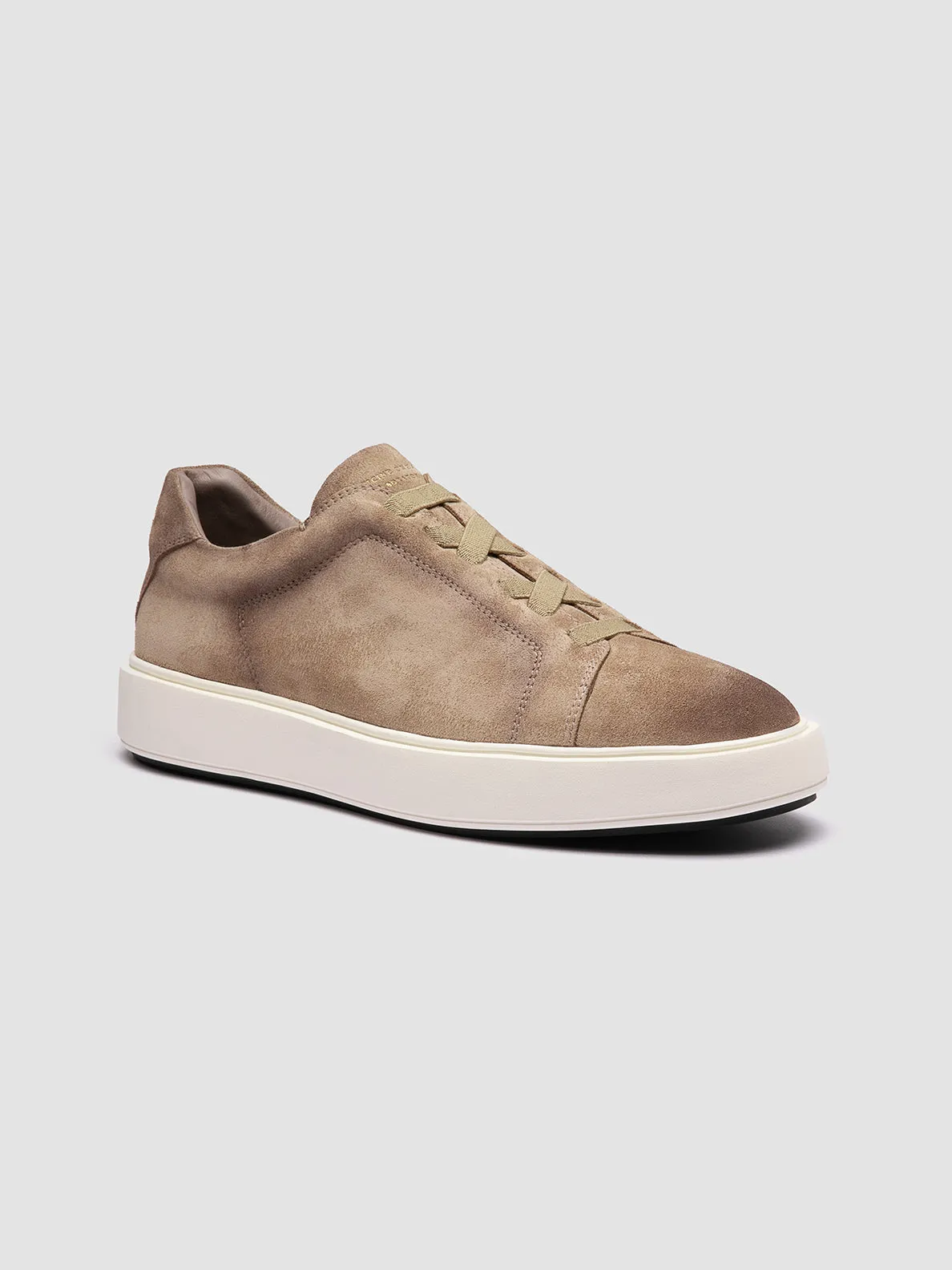 SLOUCH 001 - Beige Suede Sneakers,Men