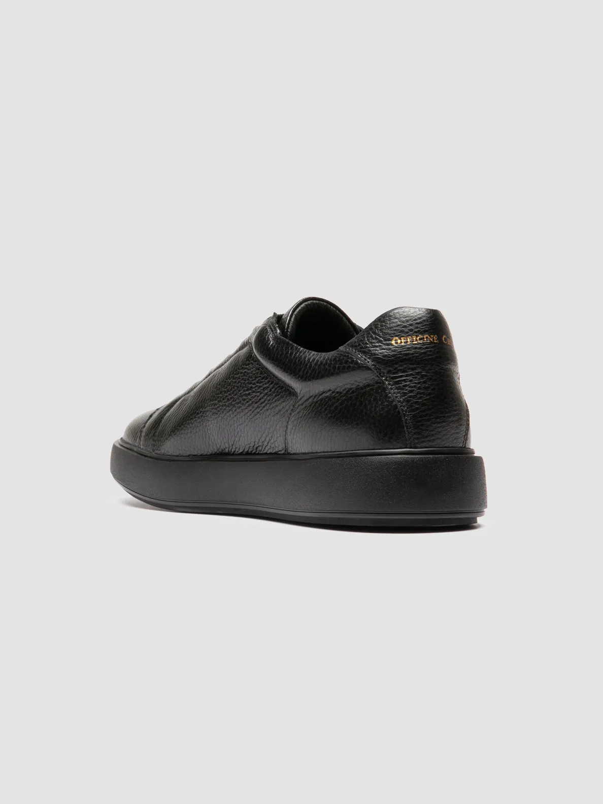 SLOUCH 001 - Black Leather Sneakers,Men
