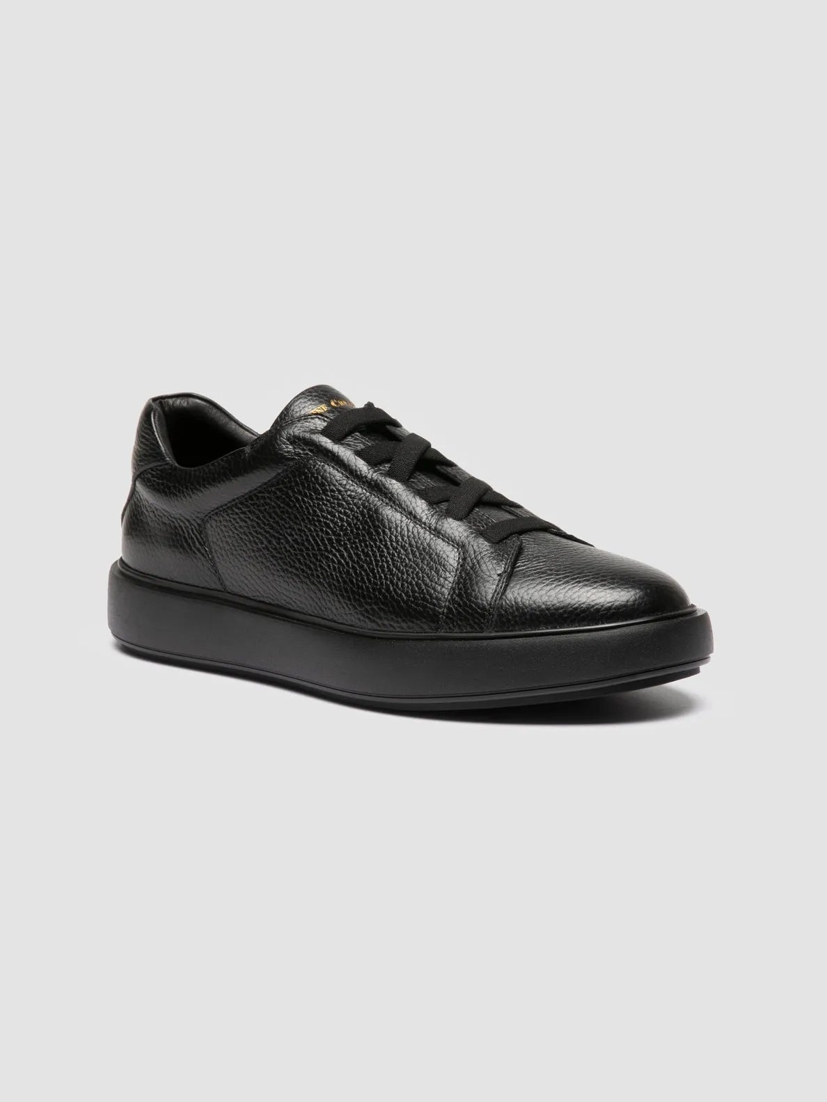 SLOUCH 001 - Black Leather Sneakers,Men