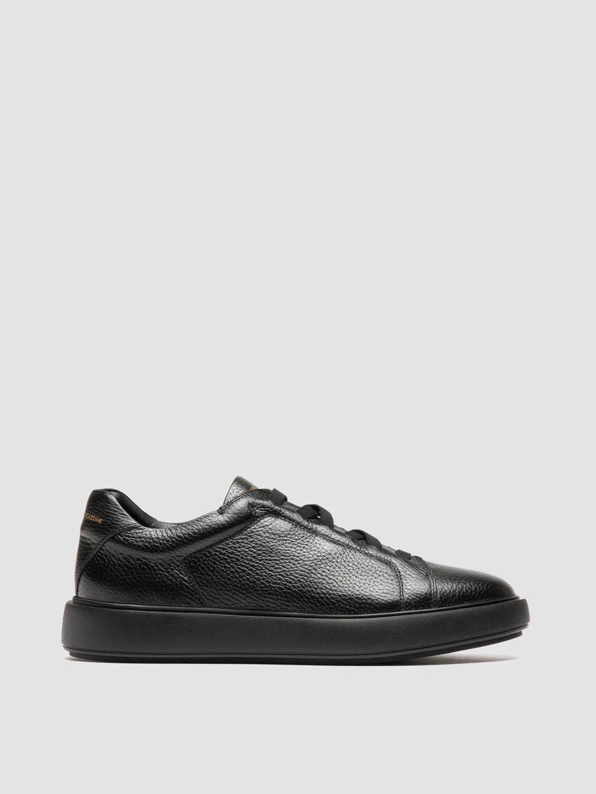 SLOUCH 001 - Black Leather Sneakers,Men