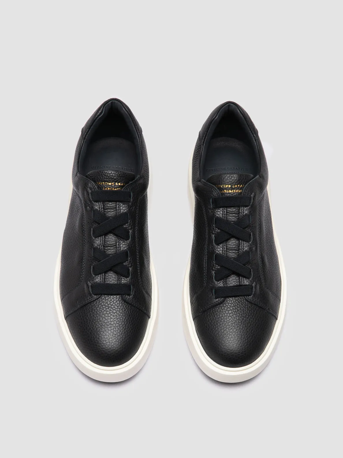 SLOUCH 001 - Blue Leather Low Top Sneakers,Men
