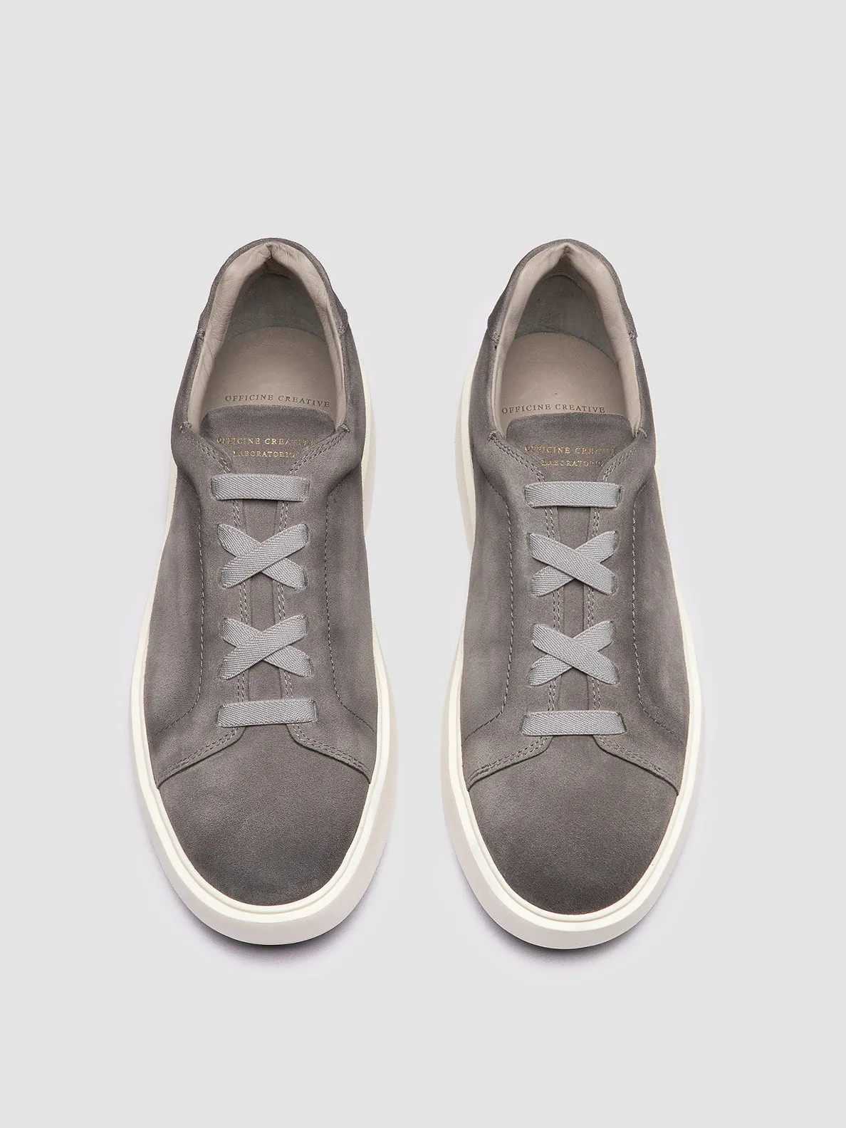 SLOUCH 001 - Grey Suede Sneakers,Men