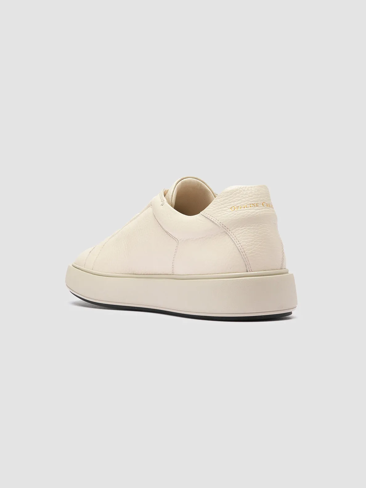 SLOUCH 001 - Off White Leather Sneakers,Men