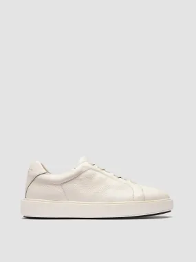 SLOUCH 001 - White Leather Low Top Sneakers,Men