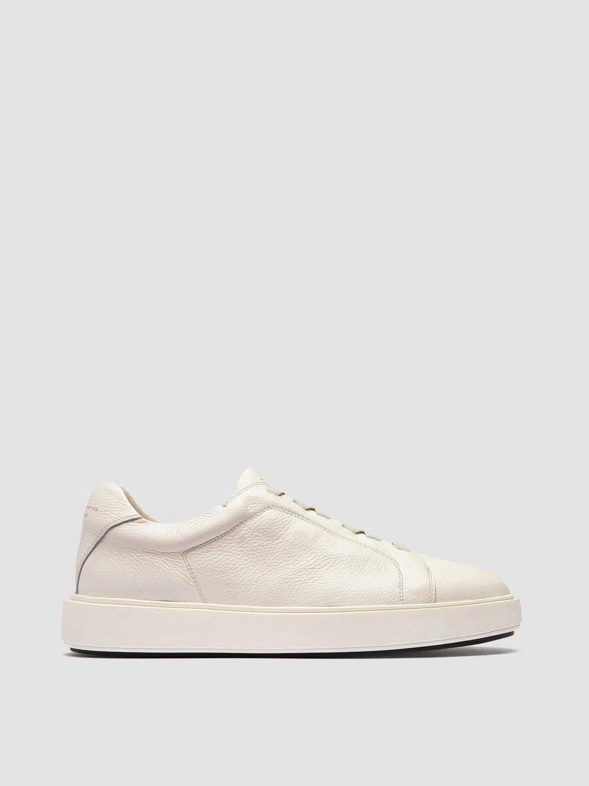 SLOUCH 001 - White Leather Low Top Sneakers,Men