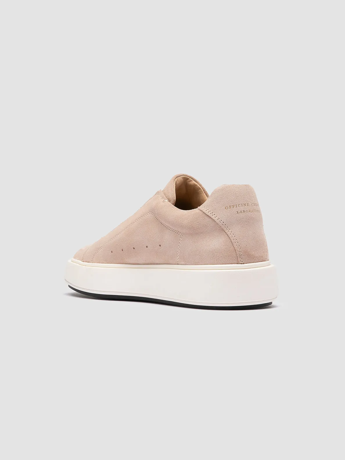 SLOUCH 101 - Ivory Suede Sneakers,Women