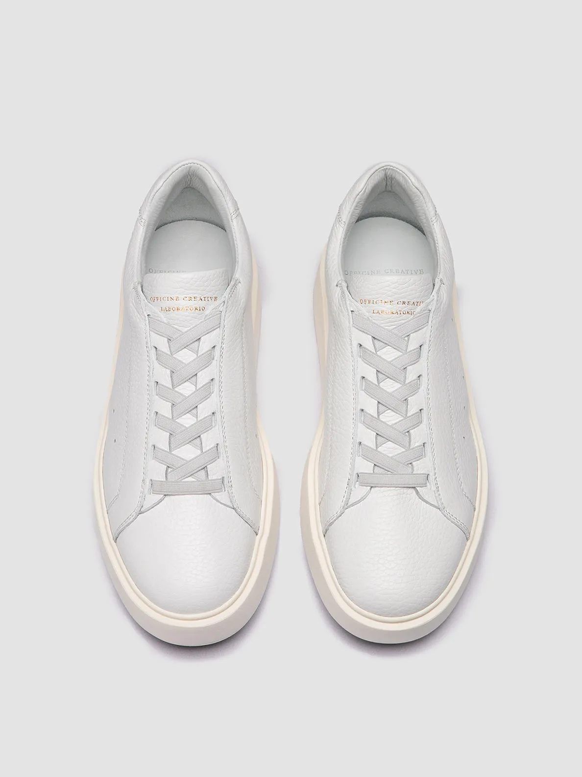 SLOUCH 101 - White Leather Sneakers,Women