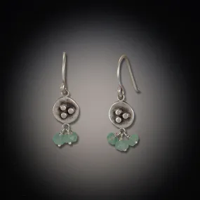 Small Bud Earrings with Chrysoprase Clusters,Jewelry Delicate & Elegant