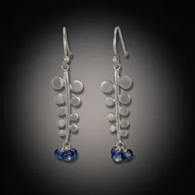 Small Fern Earrings with Kyanite,Jewelry Delicate & Elegant