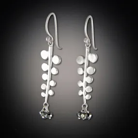 Small Fern Earrings with Pyrite Clusters,Jewelry Delicate & Elegant