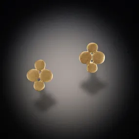 Small Gold Multi Disk Stud Earrings,Jewelry Delicate & Elegant