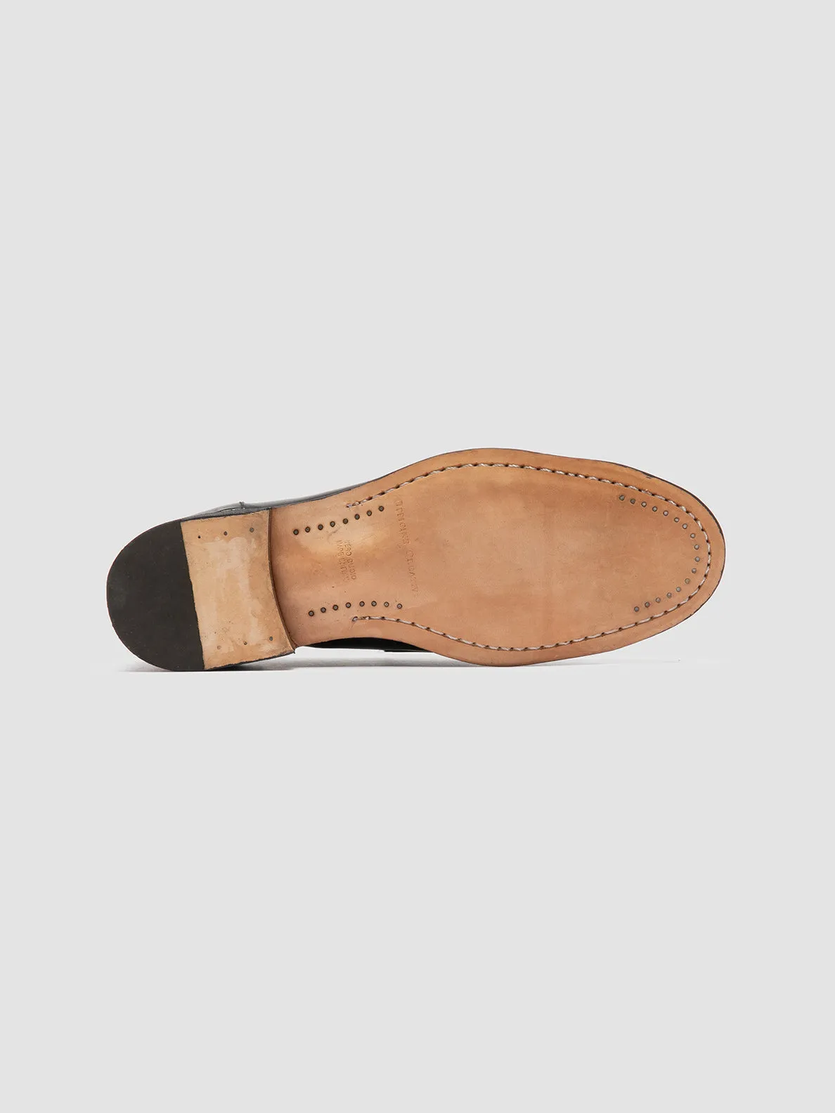 SOLITUDE 001 - Black Leather Penny Loafers,Men