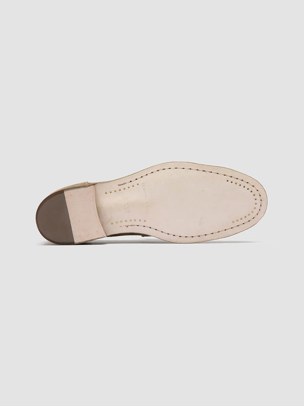 SOLITUDE 001 - Taupe Suede Penny Loafers,Men