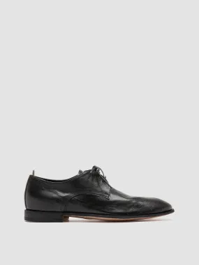 SOLITUDE 002 - Black Leather Derby Shoes,Men Derby Shoes