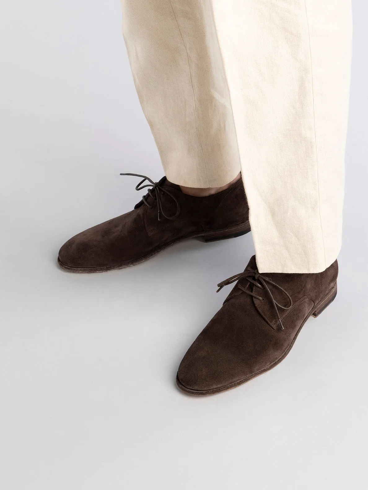 SOLITUDE 002 - Brown Suede Derby Shoes,Men Derby Shoes