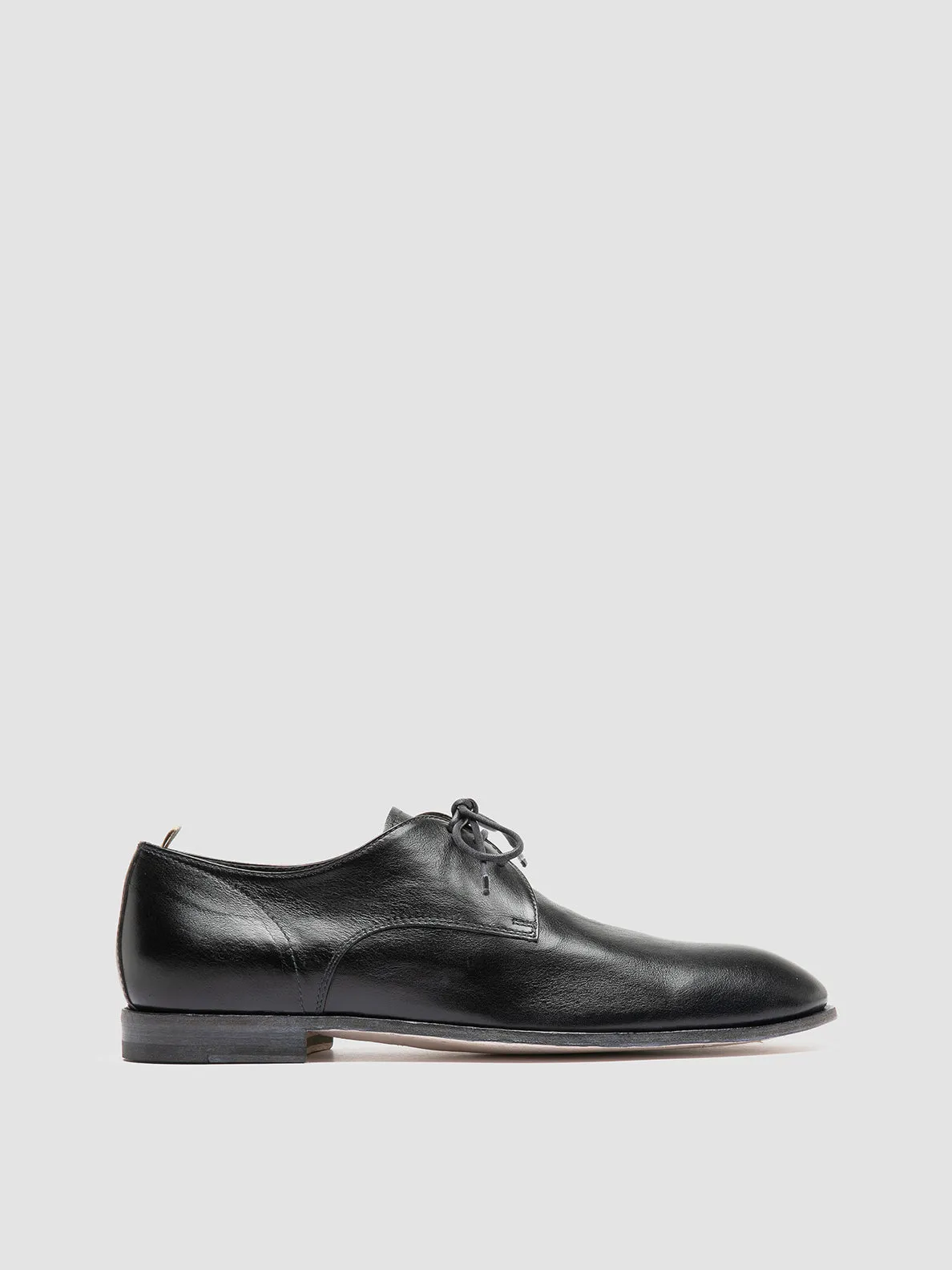 SOLITUDE 002 - Navy Leather Derby Shoes,Men Derby Shoes