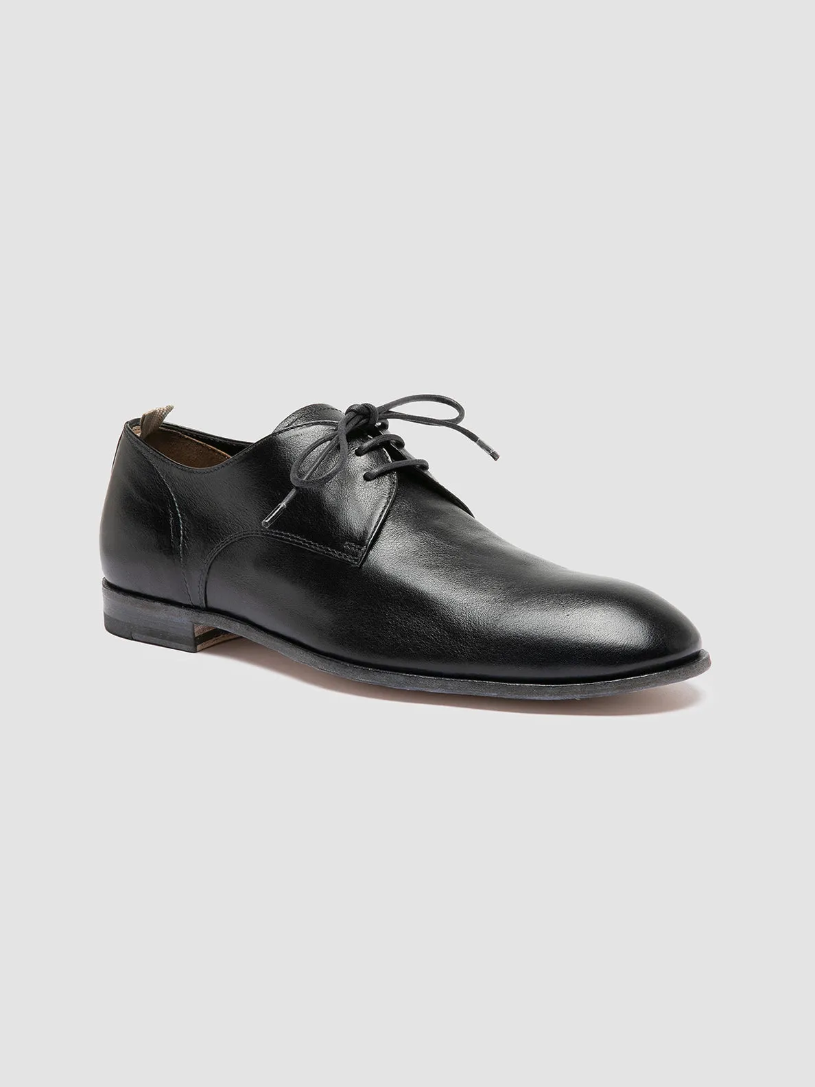 SOLITUDE 002 - Navy Leather Derby Shoes,Men Derby Shoes