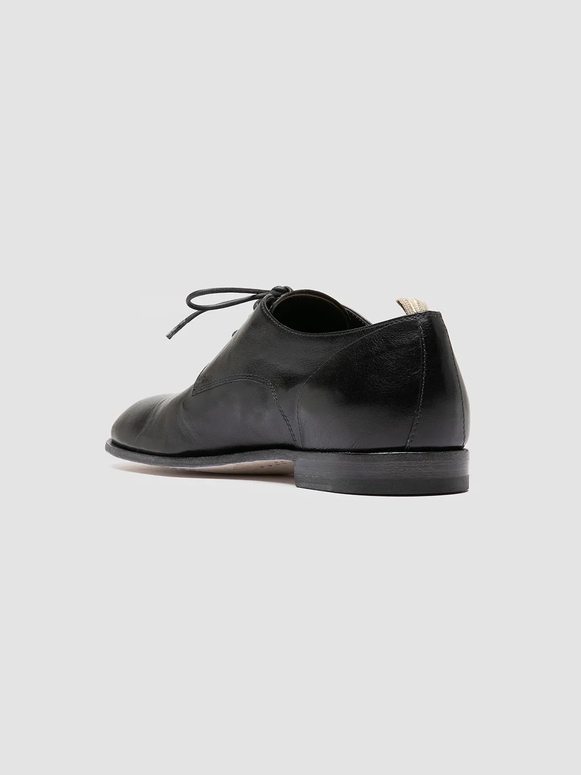 SOLITUDE 002 - Navy Leather Derby Shoes,Men Derby Shoes
