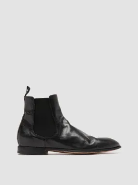 SOLITUDE 004 - Black Leather Chelsea Boots,Men Boots