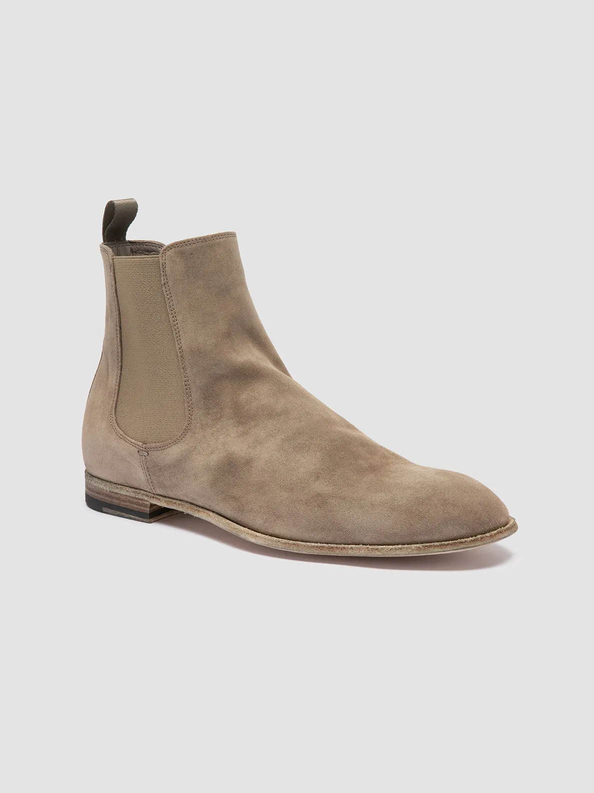 SOLITUDE 004 - Taupe Suede Chelsea Boots,Men Boots