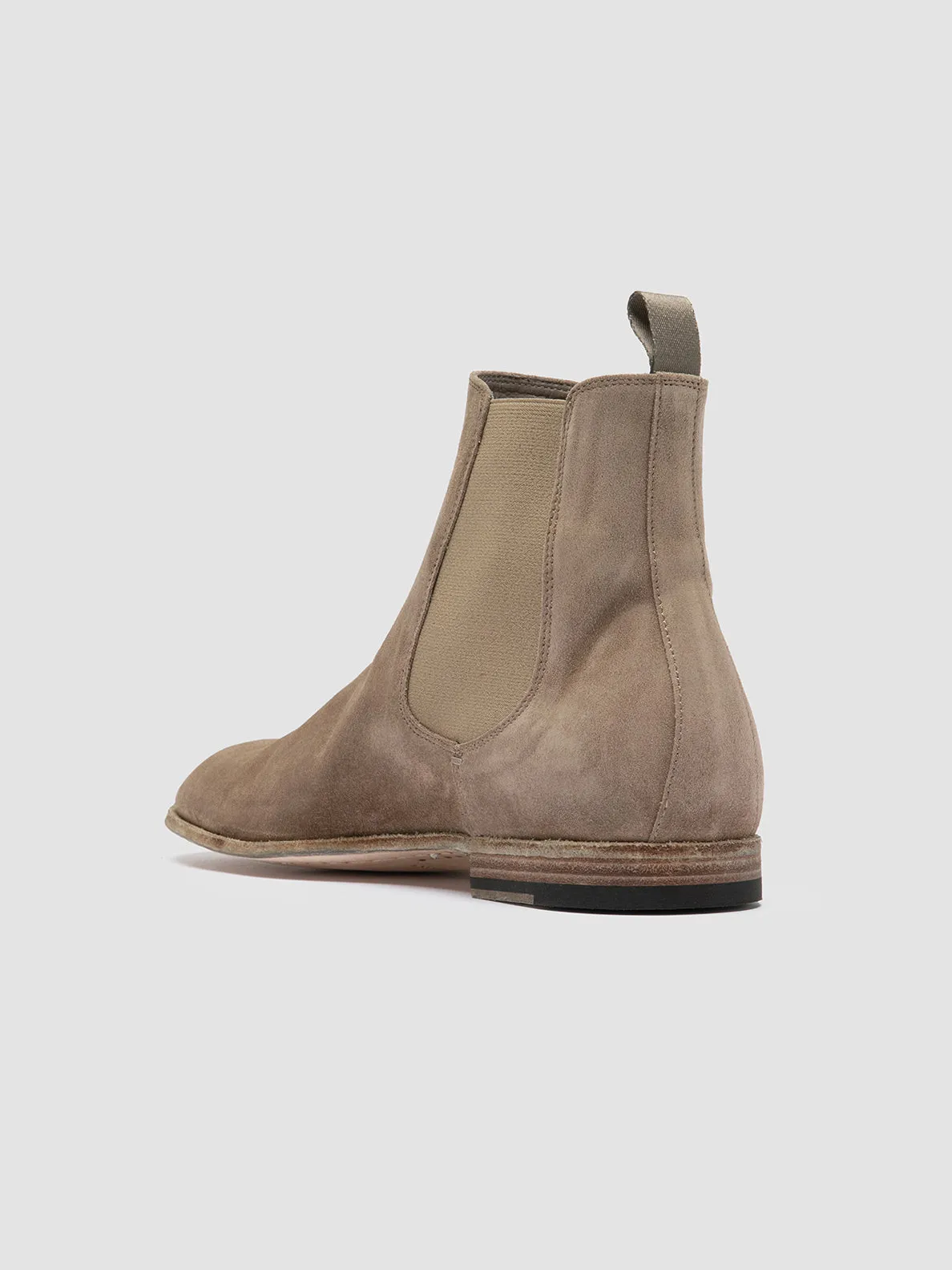 SOLITUDE 004 - Taupe Suede Chelsea Boots,Men Boots