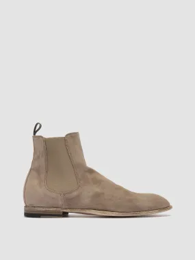 SOLITUDE 004 - Taupe Suede Chelsea Boots,Men Boots