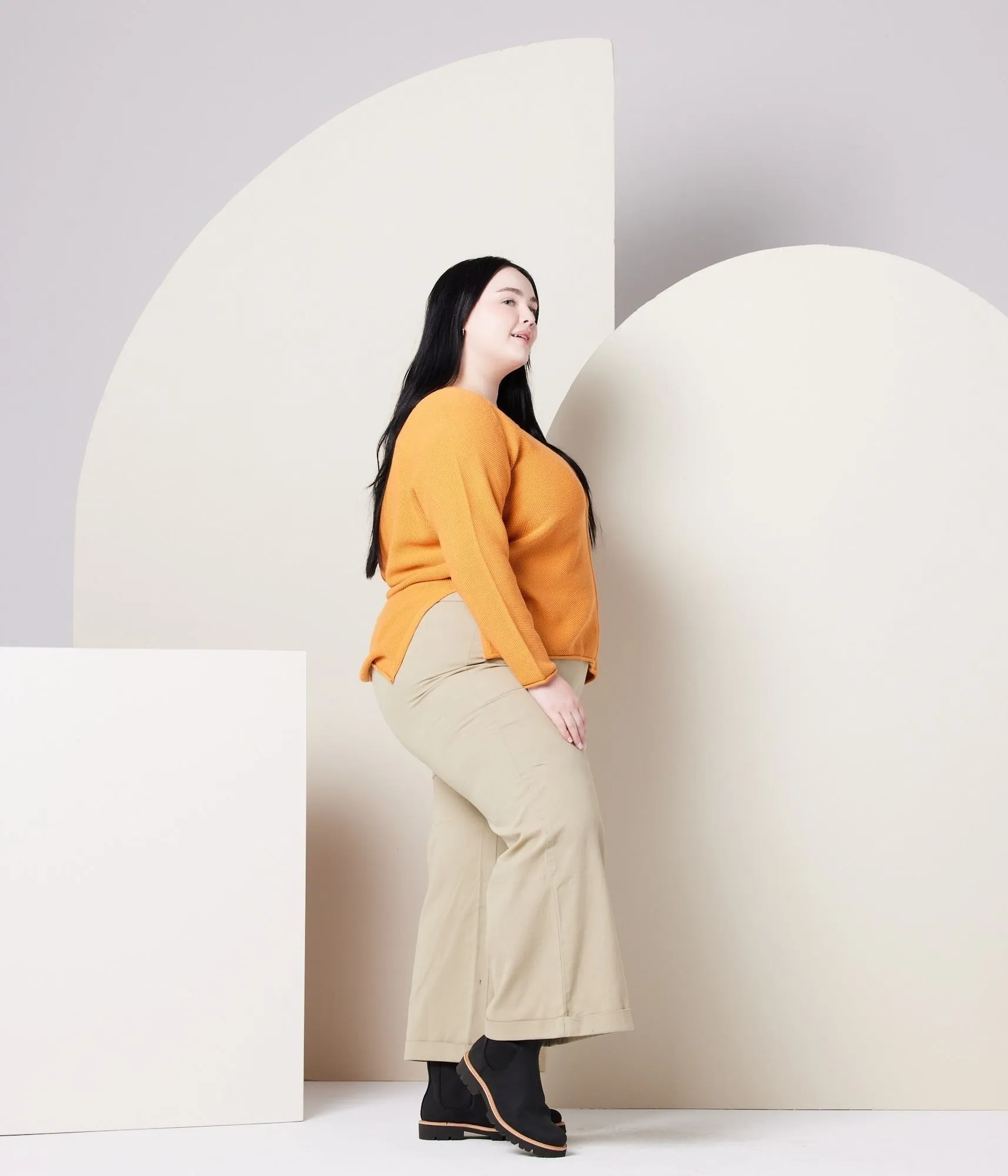 Solstice Sweater - Apricot,Women Sweaters