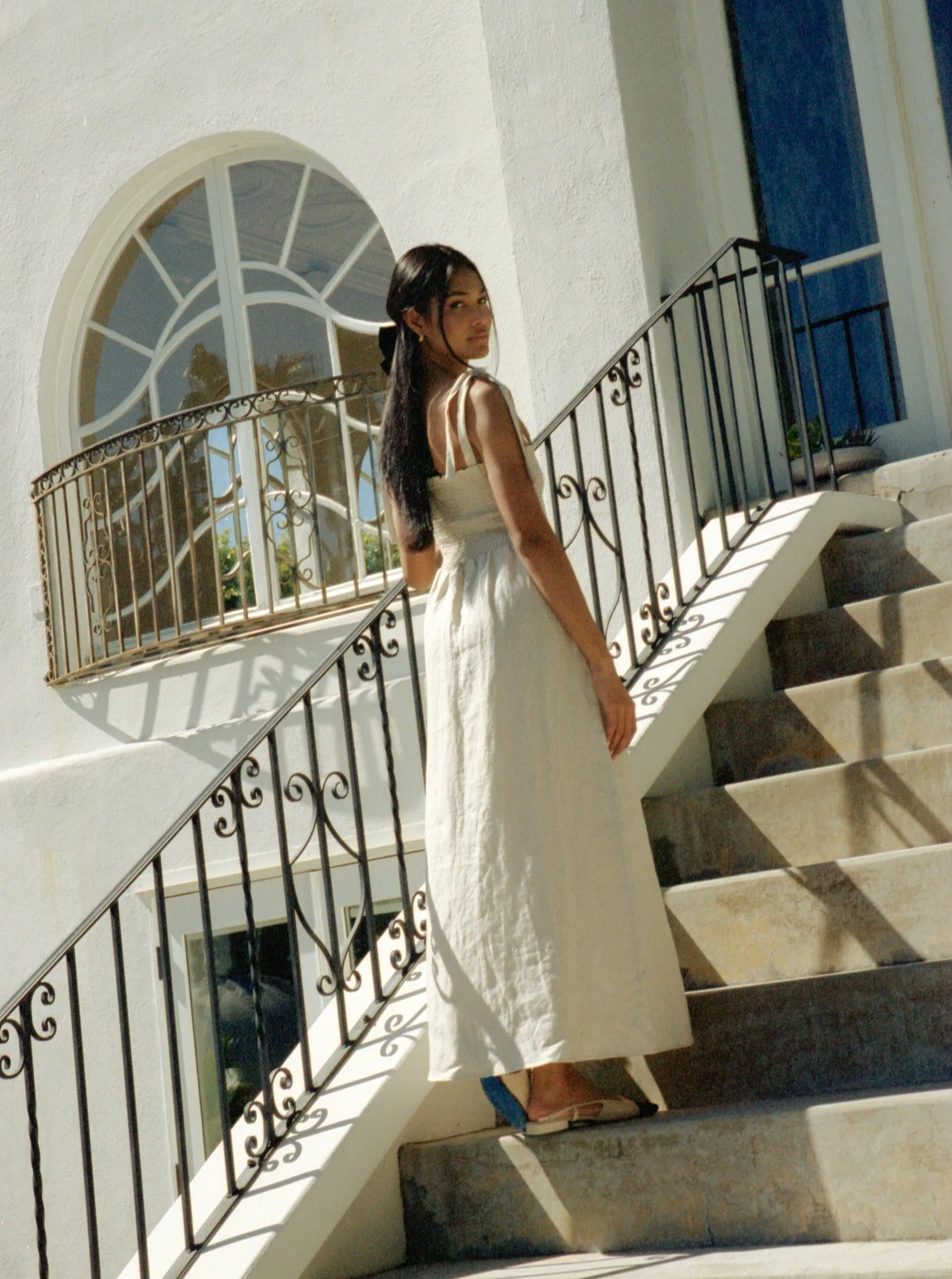 Sophie Dress - Oatmeal Linen,Women Dresses