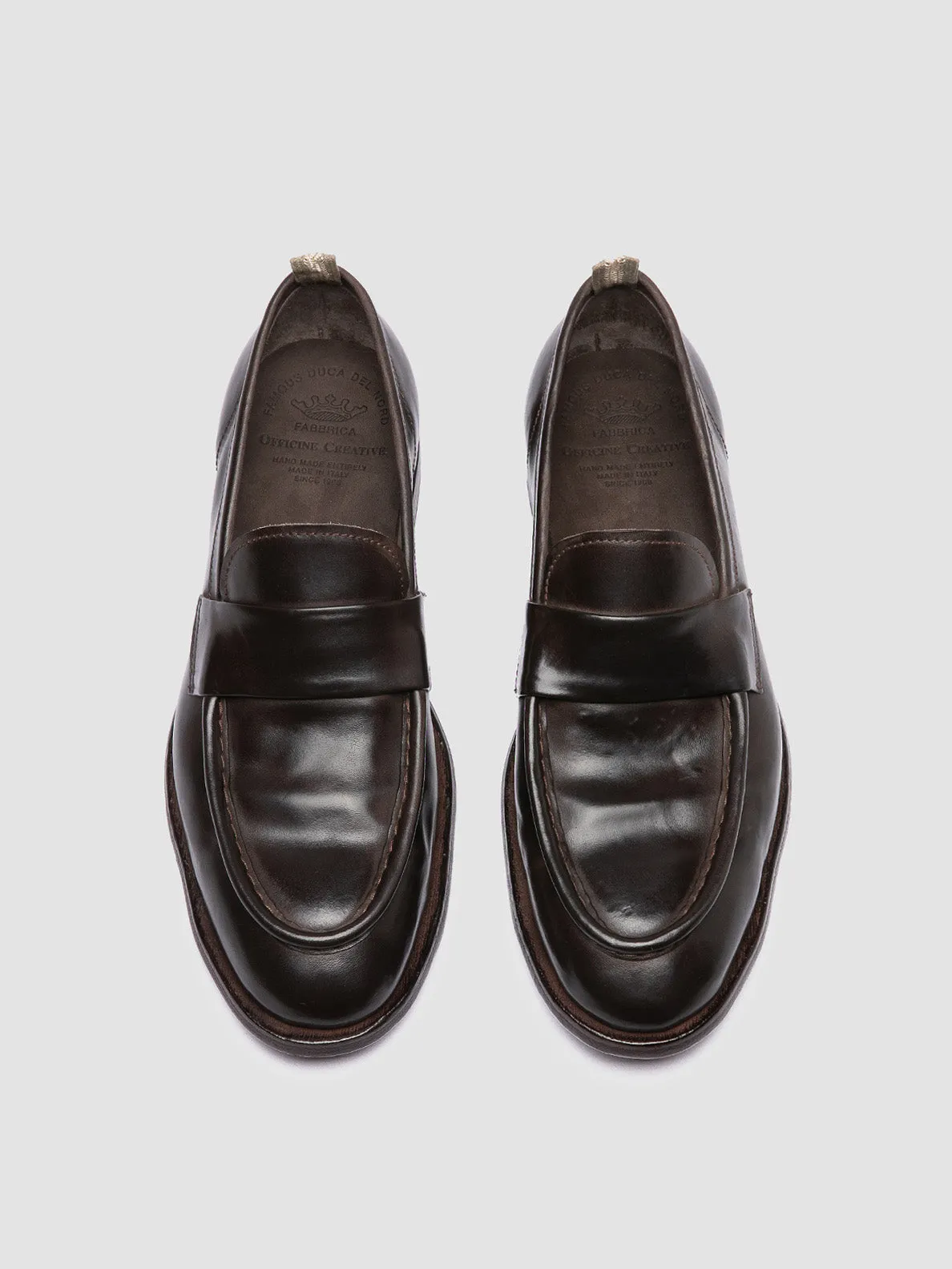 SOUND 001 - Brown Leather Penny Loafers,Men