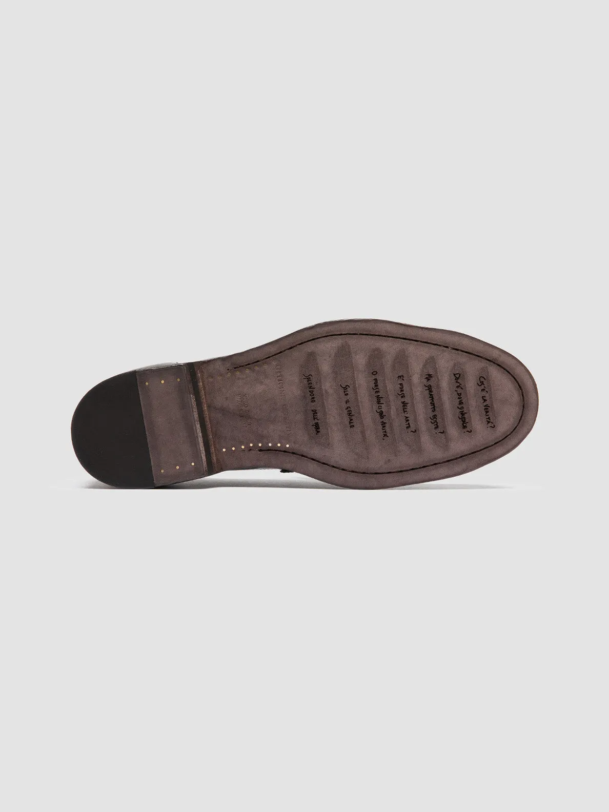 SOUND 001 - Brown Leather Penny Loafers,Men