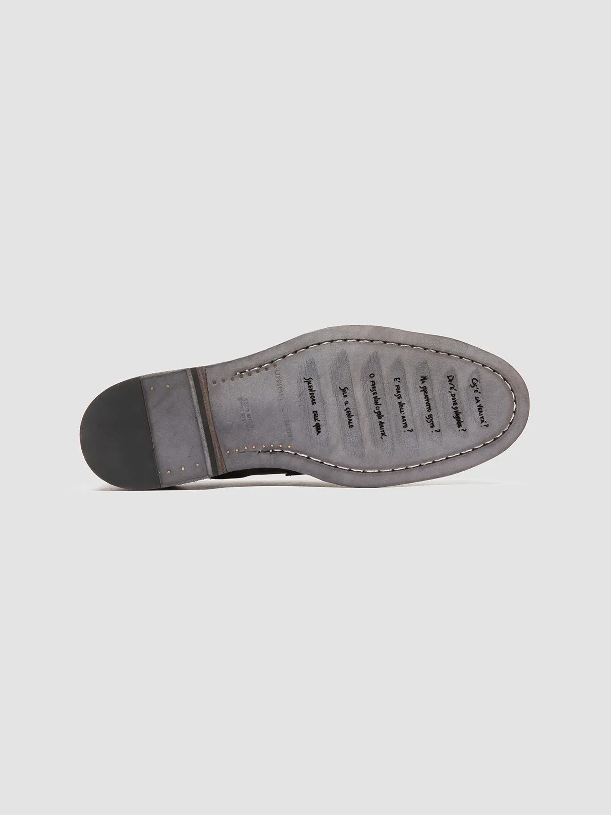 SOUND 001 - Grey Suede Penny Loafers,Men