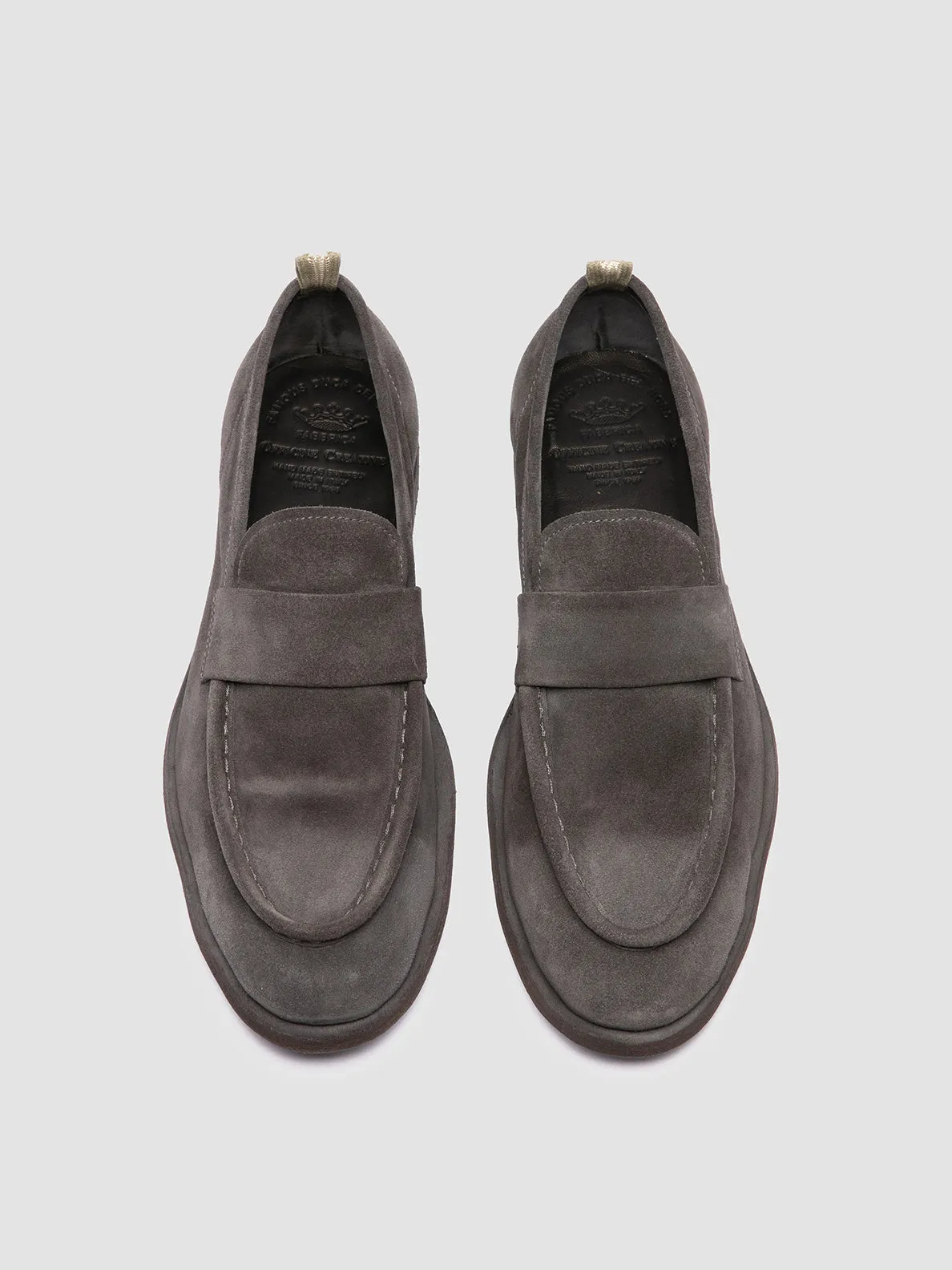 SOUND 001 - Grey Suede Penny Loafers,Men