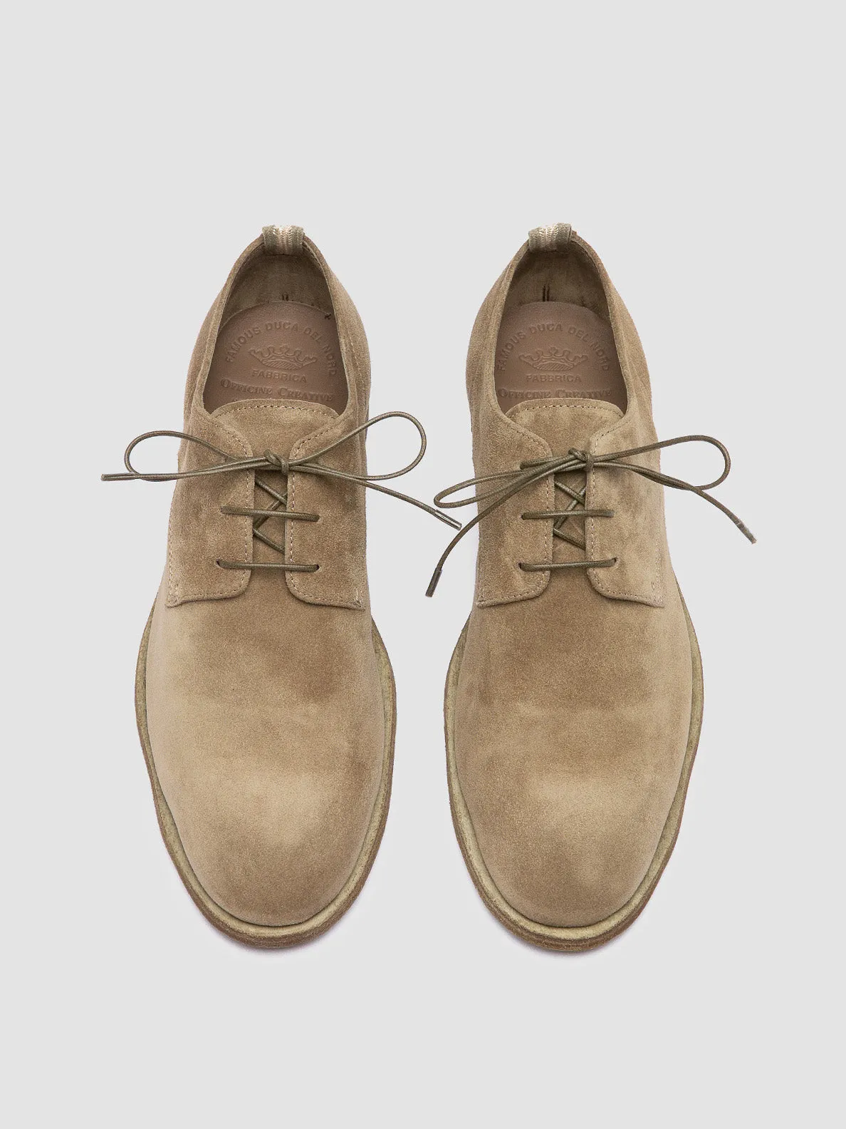 SOUND 002 - Taupe Suede Derby Shoes,Men Derby Shoes