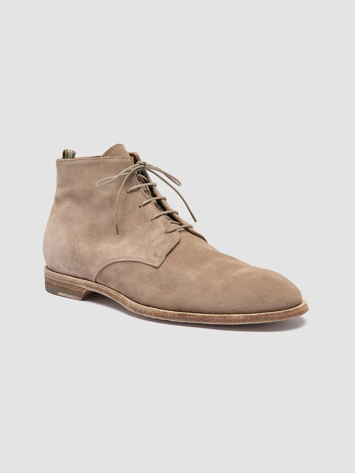 SOUND 003 - Beige Suede Lace-up Boots,Men Boots