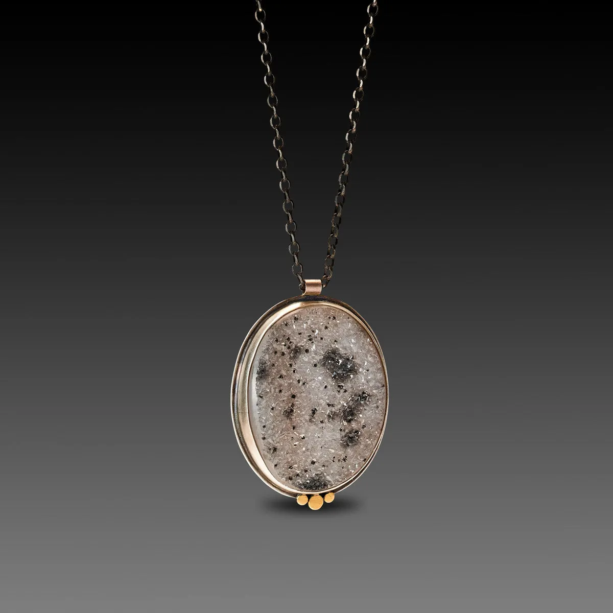 Speckled Druzy Necklace,Jewelry Delicate & Elegant