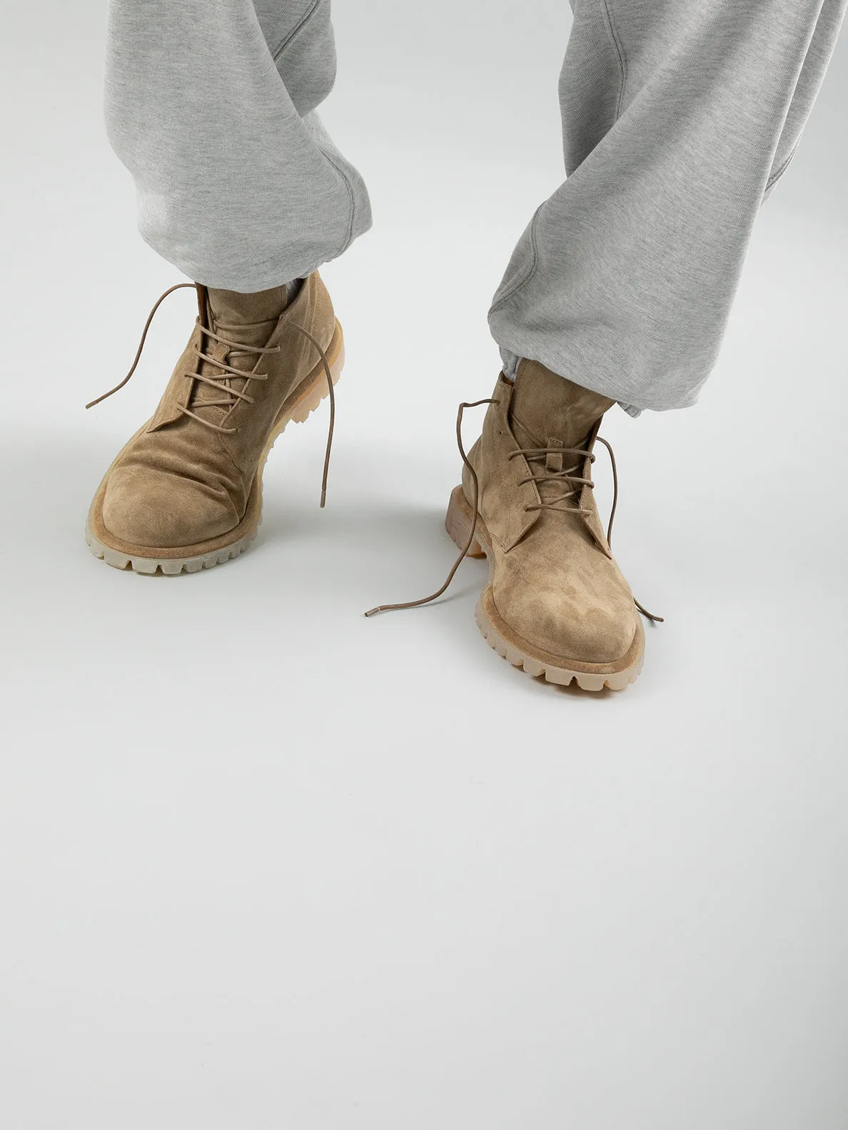 SPECTACULAR 002 - Brown Suede Lace-Up Boots,Men Boots