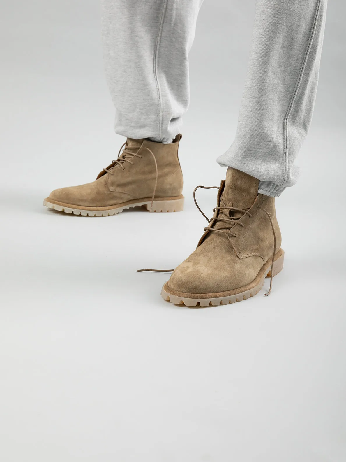 SPECTACULAR 002 - Brown Suede Lace-Up Boots,Men Boots