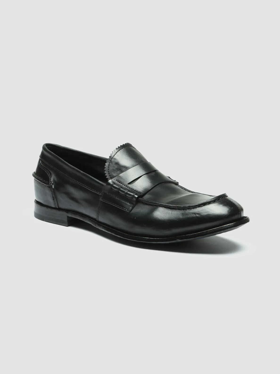 STEREO 008 - Black Leather Derby Shoes,Men