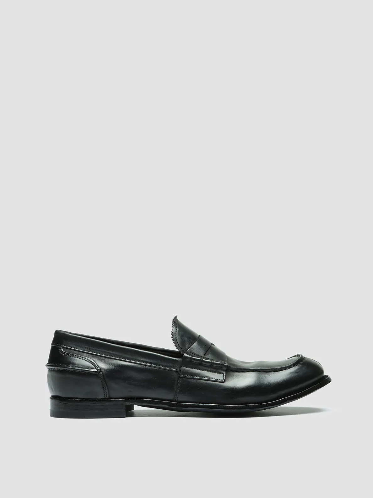 STEREO 008 - Black Leather Derby Shoes,Men