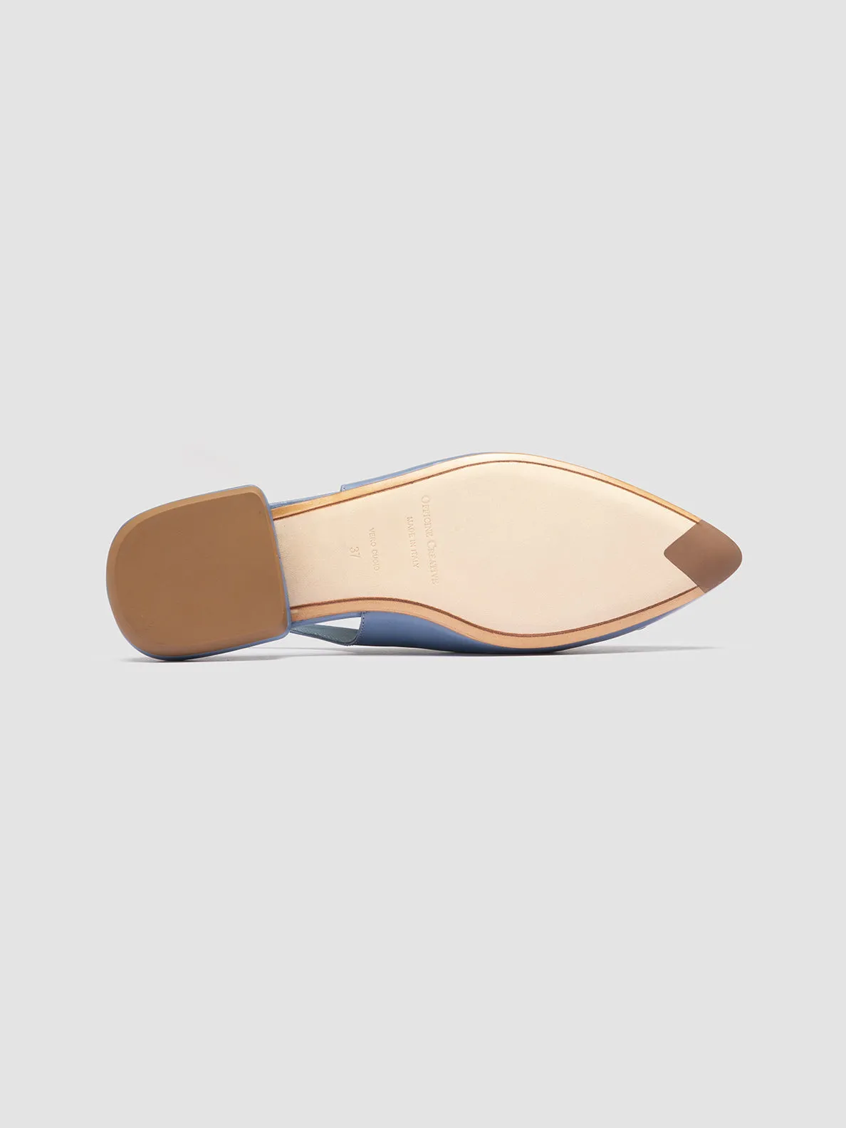 SUE 007 - Blue Leather Slingback Sandals,Women Sandals