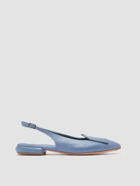 SUE 007 - Blue Leather Slingback Sandals,Women Sandals