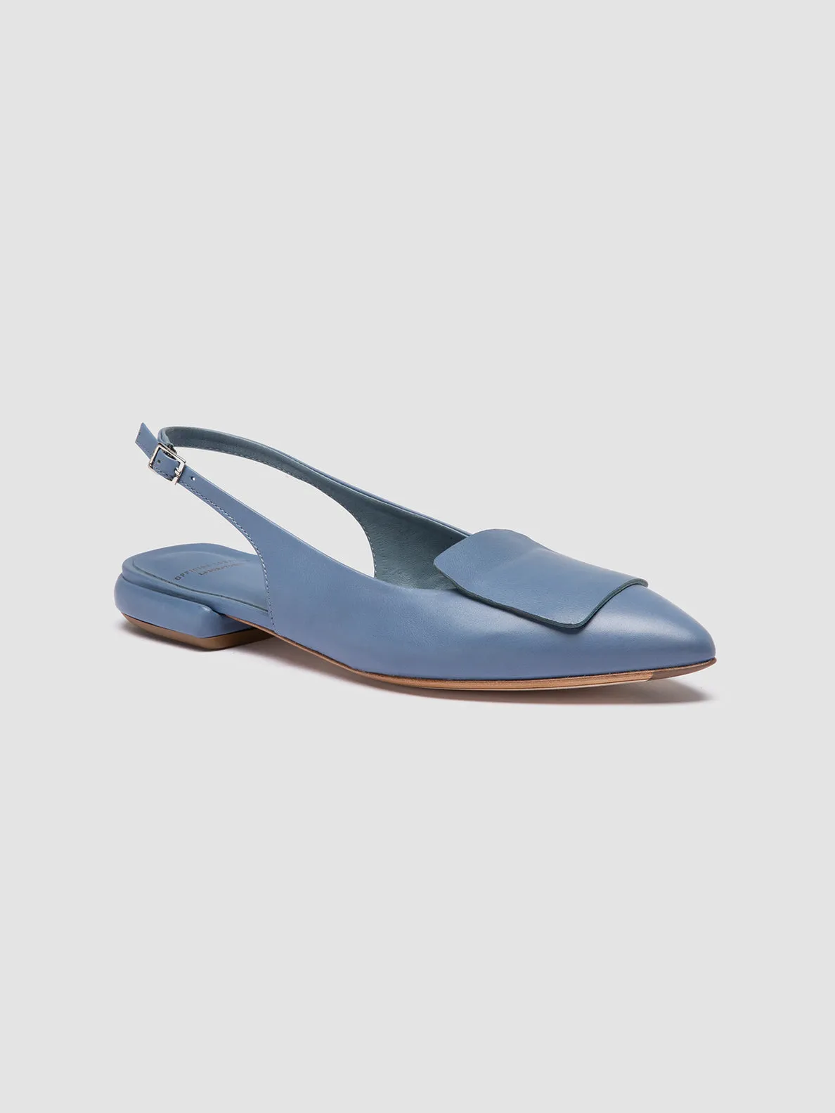 SUE 007 - Blue Leather Slingback Sandals,Women Sandals