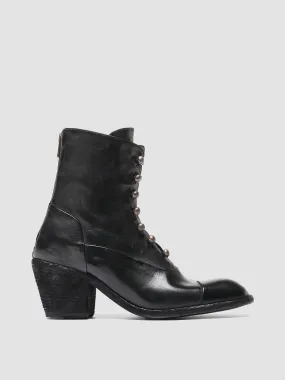 SYDNE 005 - Black Leather Zip Boots,Women