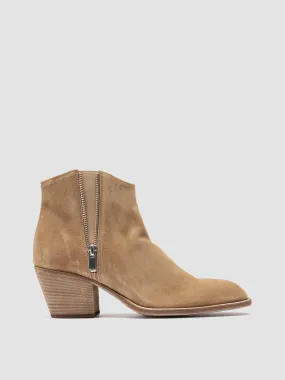 SYDNE 015 - Beige Suede Ankle Boots,Women