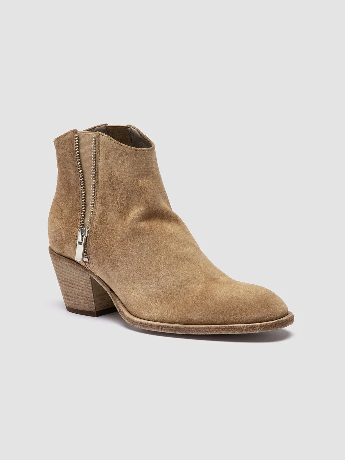 SYDNE 015 - Beige Suede Ankle Boots,Women