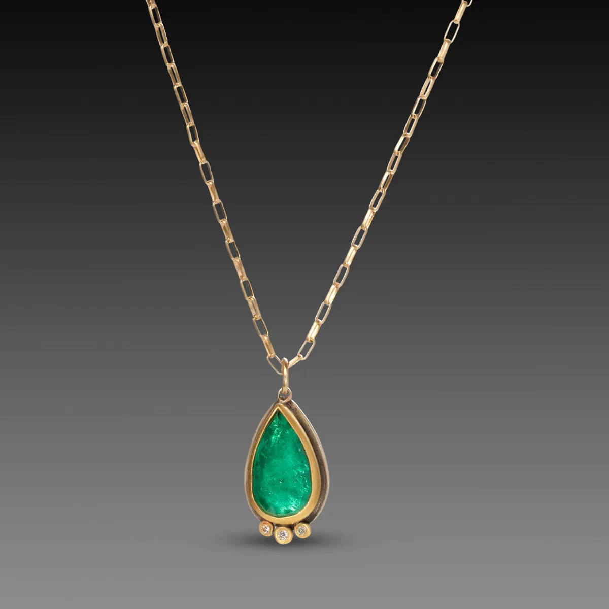Teardrop Emerald Necklace,Jewelry Delicate & Elegant