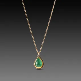 Teardrop Emerald Necklace,Jewelry Delicate & Elegant