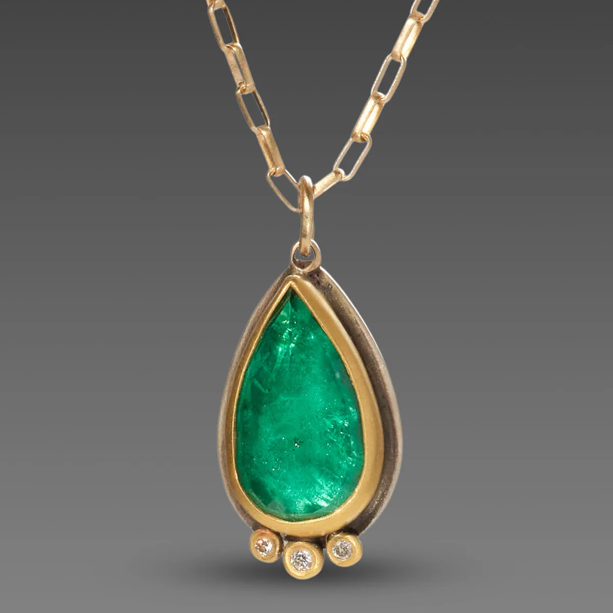 Teardrop Emerald Necklace,Jewelry Delicate & Elegant