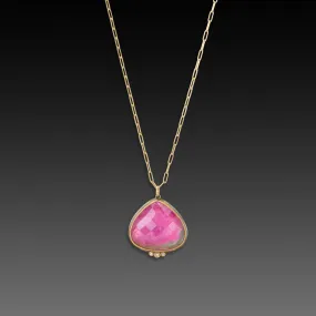 Teardrop Watermelon Tourmaline Necklace,Jewelry Delicate & Elegant
