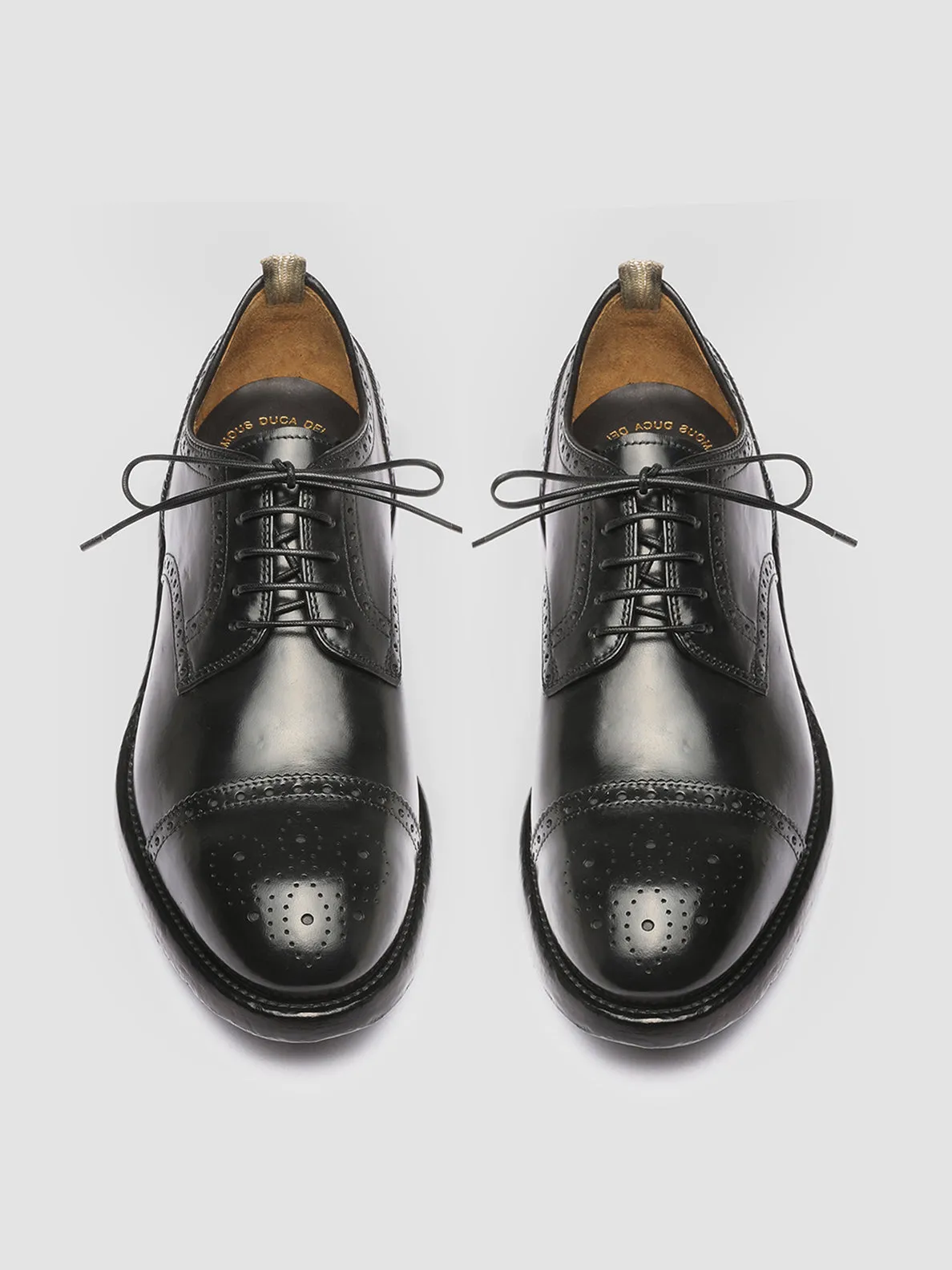 TEMPLE 003 - Black Leather Derby Shoes,Men Derby Shoes